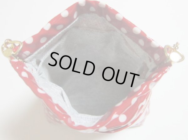 画像2: 消臭マナーポーチ《大》（ドット柄-レッド）防水加工 (2)