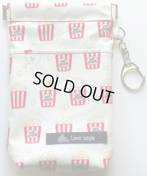 画像1: 消臭マナーポーチ(POPCORN DOG)white防水加工 (1)