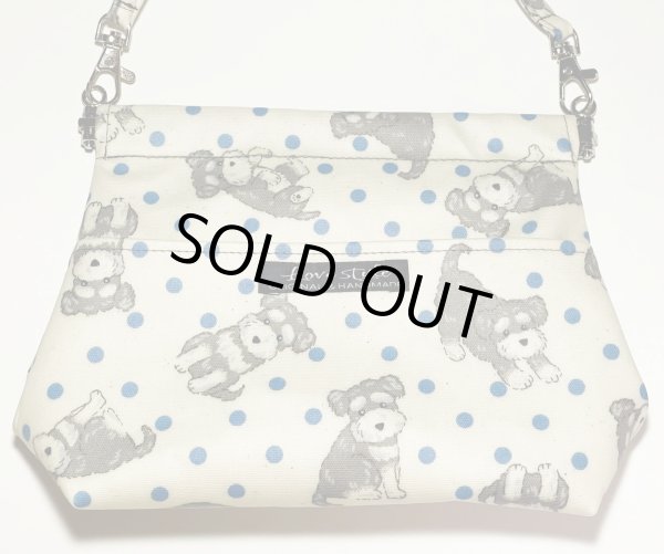 画像1: 消臭マナーポーチ《大》(シュナウザー柄)ドット防水加工 (1)