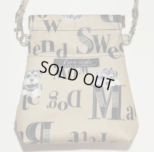 画像1: 消臭マナーポーチ(シュナウザー柄)ocher防水加工 (1)