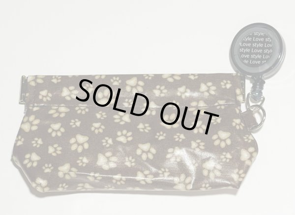 画像1: トリーツポーチ（パウ柄)small防水加工 (1)