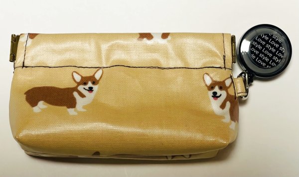 画像1: トリーツポーチ(コーギー柄)防水加工 (1)
