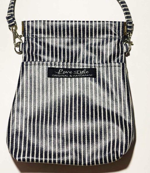 画像1: 消臭マナーポーチ(stripe)gray防水加工 (1)